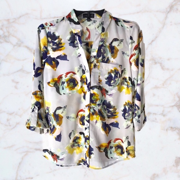 The Limited Tops - 🌿The Limited Floral button down blouse